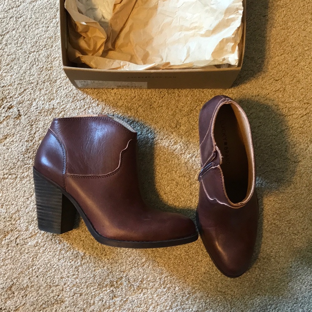 NEW Lucky Brand Leather Booties